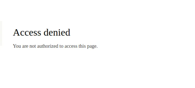 access denied