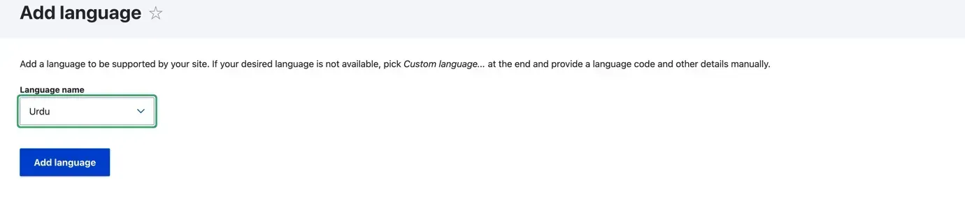 add language