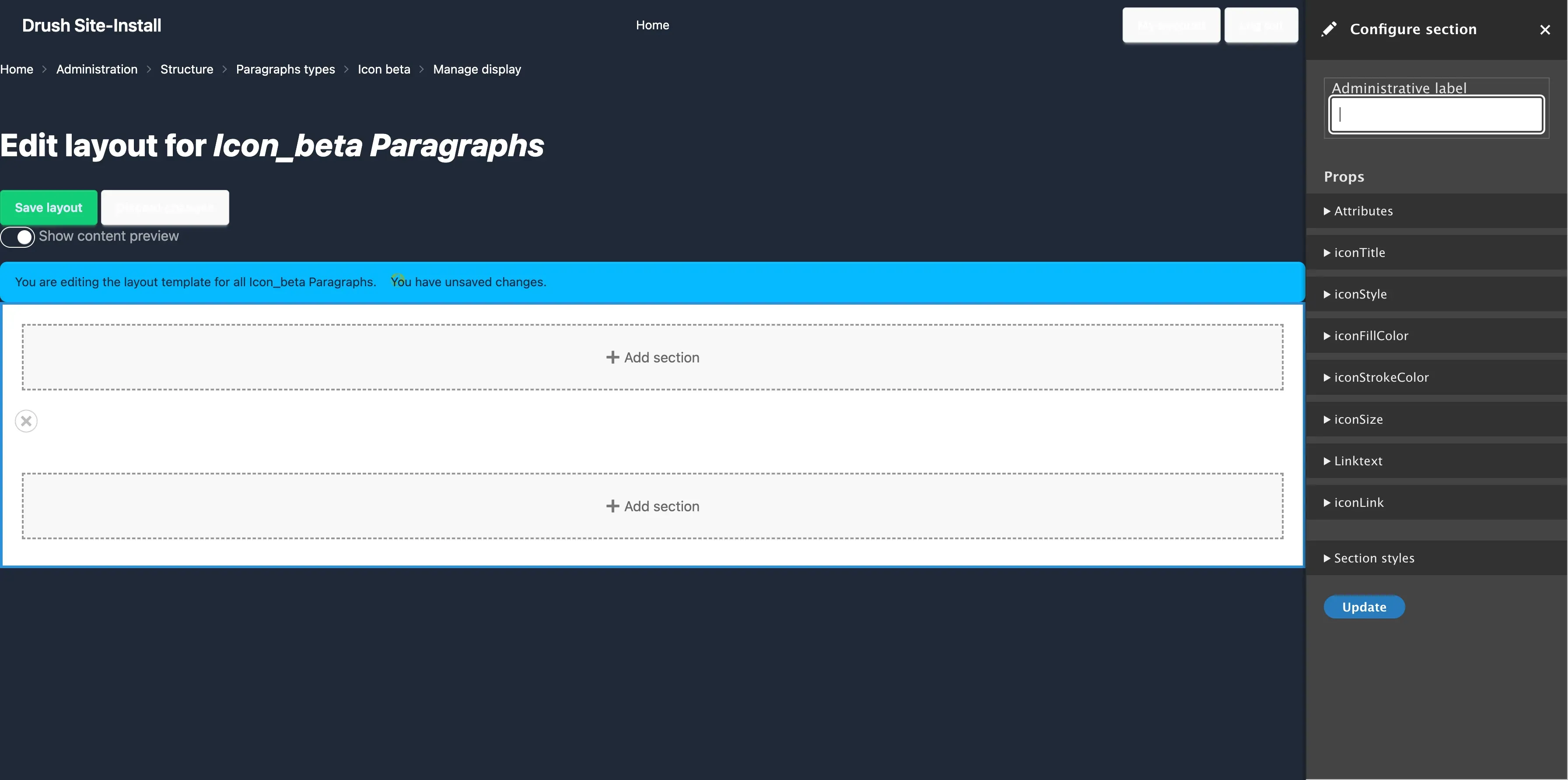 edit layout